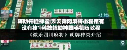 辅助开挂神器 天天黄冈麻将小程序有没有挂	”科技辅助神器手机版教程-第2张图片
