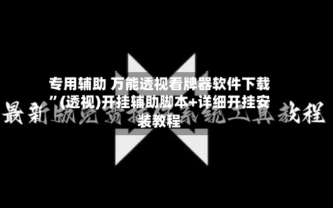 专用辅助 万能透视看牌器软件下载”(透视)开挂辅助脚本+详细开挂安装教程-第3张图片