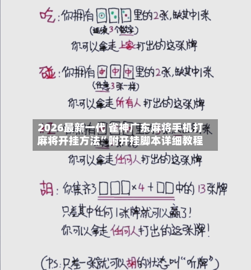 2026最新一代 雀神广东麻将手机打麻将开挂方法”附开挂脚本详细教程-第3张图片