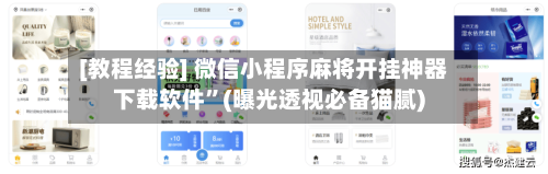 [教程经验] 微信小程序麻将开挂神器下载软件”(曝光透视必备猫腻)-第2张图片