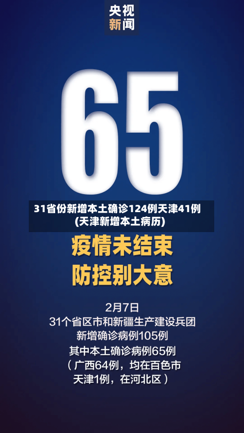 31省份新增本土确诊124例天津41例(天津新增本土病历)