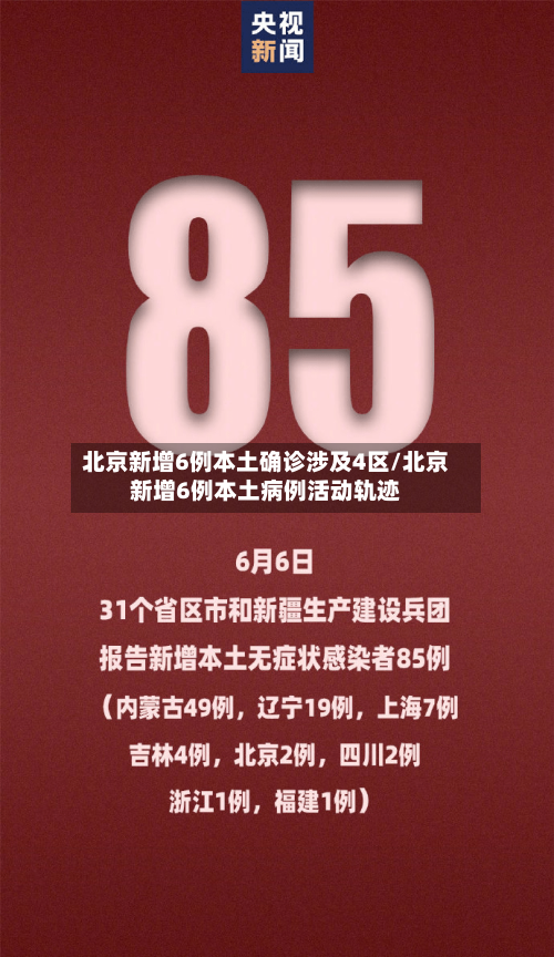 北京新增6例本土确诊涉及4区/北京新增6例本土病例活动轨迹-第3张图片