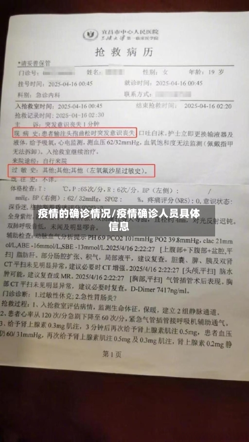 疫情的确诊情况/疫情确诊人员具体信息