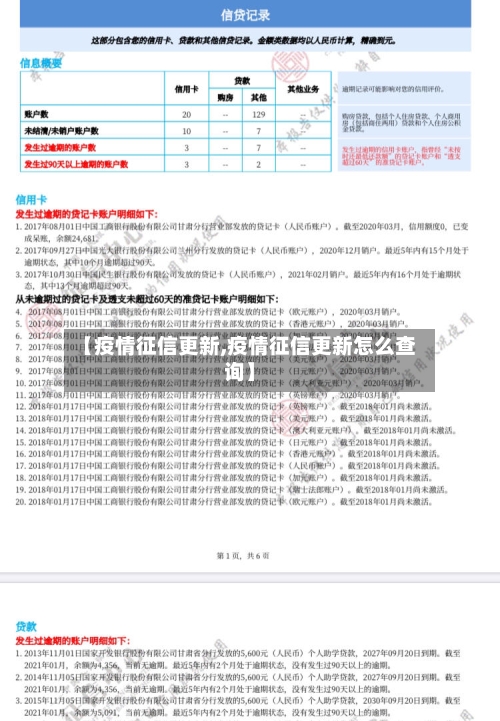 【疫情征信更新,疫情征信更新怎么查询】-第2张图片
