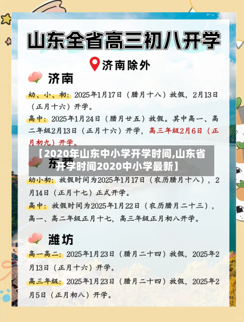 【2020年山东中小学开学时间,山东省开学时间2020中小学最新】-第2张图片