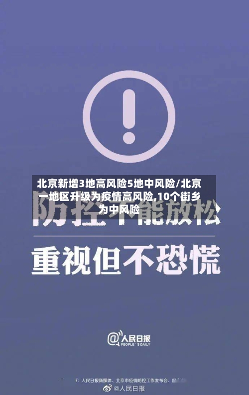 北京新增3地高风险5地中风险/北京一地区升级为疫情高风险,10个街乡为中风险-第2张图片