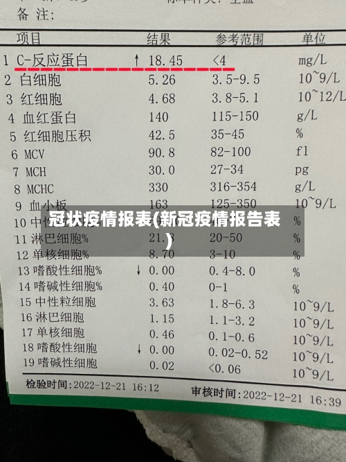 冠状疫情报表(新冠疫情报告表)-第2张图片