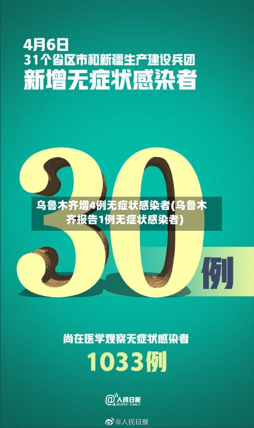 乌鲁木齐增4例无症状感染者(乌鲁木齐报告1例无症状感染者)