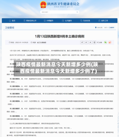 陕西疫情最新消息今天新增多少例(陕西疫情最新消息今天新增多少例了)-第2张图片