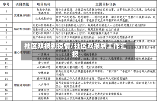 社区双报到疫情/社区双报到工作汇报