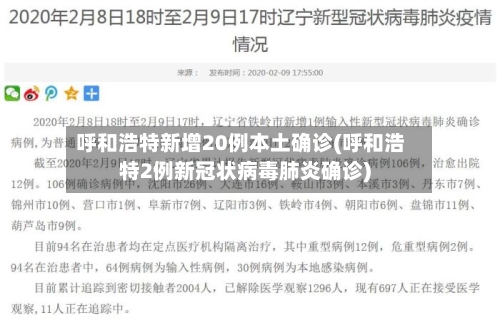 呼和浩特新增20例本土确诊(呼和浩特2例新冠状病毒肺炎确诊)-第2张图片
