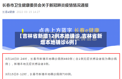 【吉林省新增12例本地确诊,吉林省新增本地确诊6例】-第2张图片