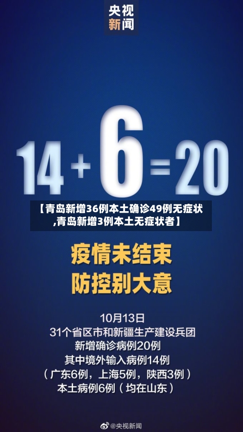 【青岛新增36例本土确诊49例无症状,青岛新增3例本土无症状者】