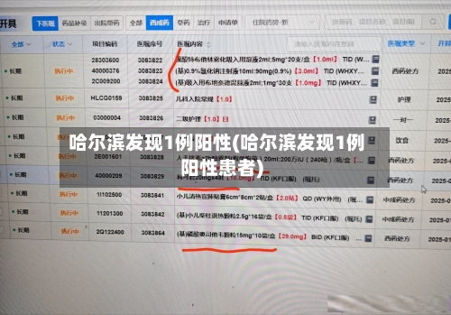 哈尔滨发现1例阳性(哈尔滨发现1例阳性患者)-第2张图片