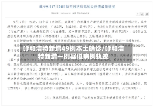 呼和浩特新增49例本土确诊/呼和浩特新增一例疑似病例轨迹-第2张图片