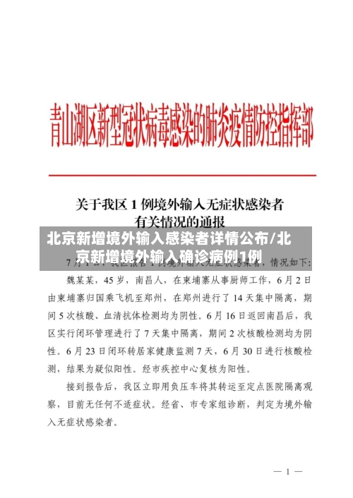 北京新增境外输入感染者详情公布/北京新增境外输入确诊病例1例-第2张图片