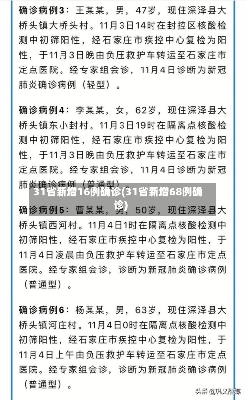 31省新增16例确诊(31省新增68例确诊)-第3张图片