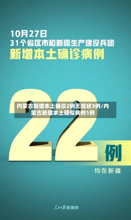 内蒙古新增本土确诊2例无症状3例/内蒙古新增本土疑似病例1例