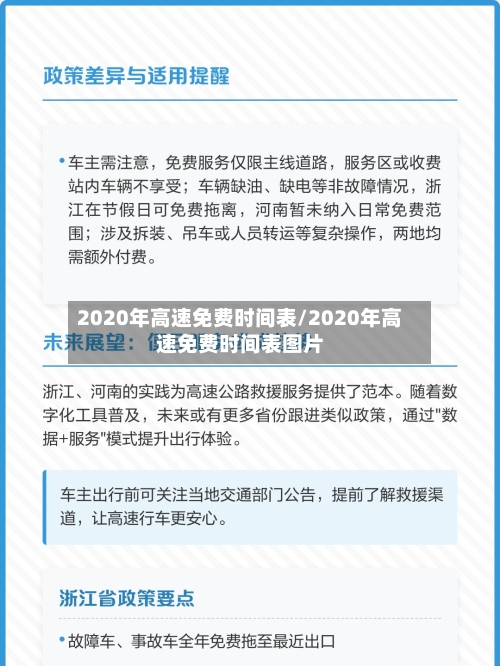 2020年高速免费时间表/2020年高速免费时间表图片