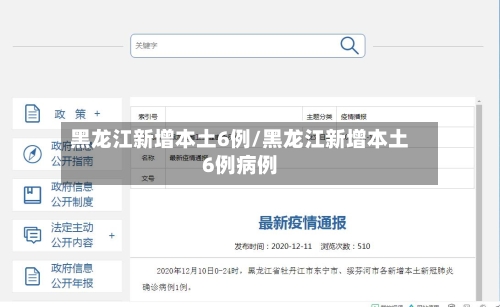 黑龙江新增本土6例/黑龙江新增本土6例病例-第2张图片