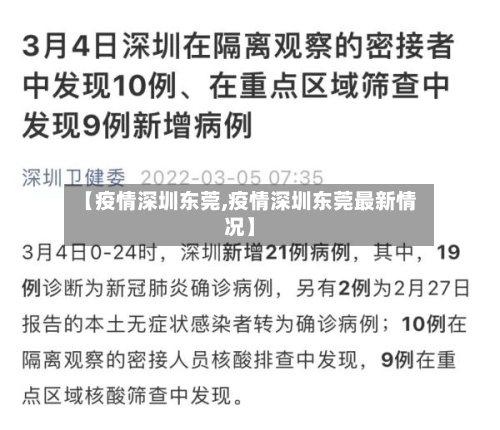 【疫情深圳东莞,疫情深圳东莞最新情况】