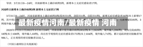 最新疫情河南/最新疫情 河南