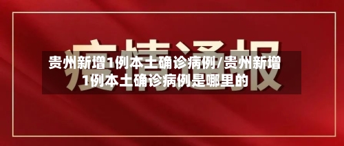 贵州新增1例本土确诊病例/贵州新增1例本土确诊病例是哪里的-第3张图片