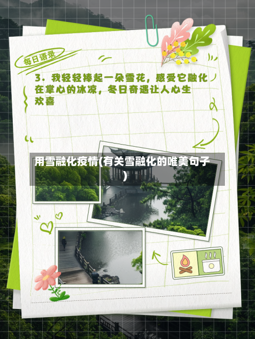 用雪融化疫情(有关雪融化的唯美句子)-第2张图片