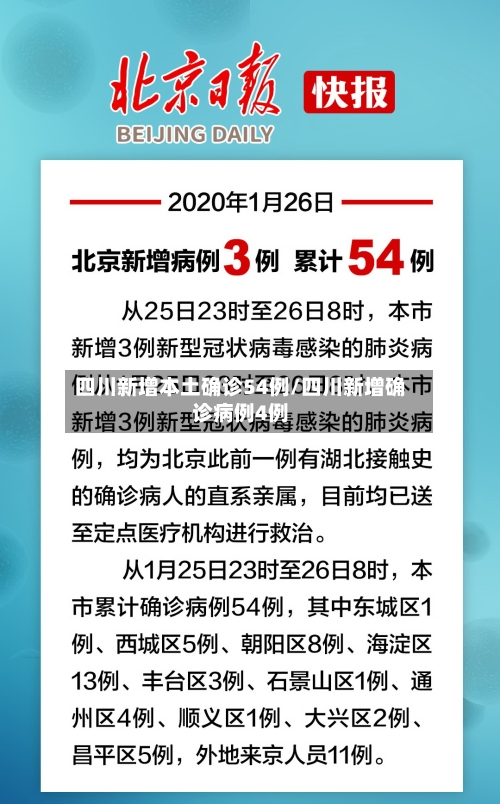 四川新增本土确诊54例/四川新增确诊病例4例