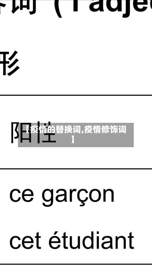 【疫情的替换词,疫情修饰词】-第2张图片