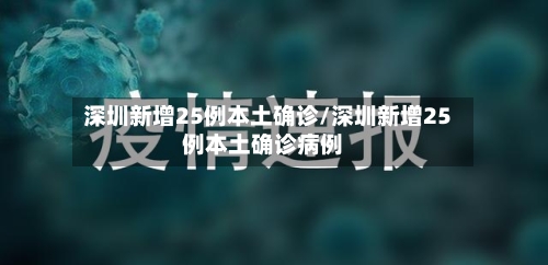 深圳新增25例本土确诊/深圳新增25例本土确诊病例