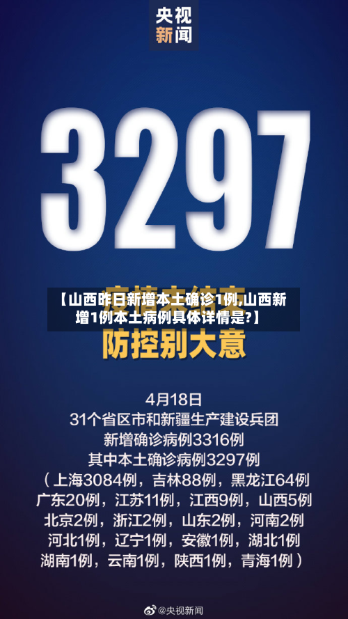 【山西昨日新增本土确诊1例,山西新增1例本土病例具体详情是?】