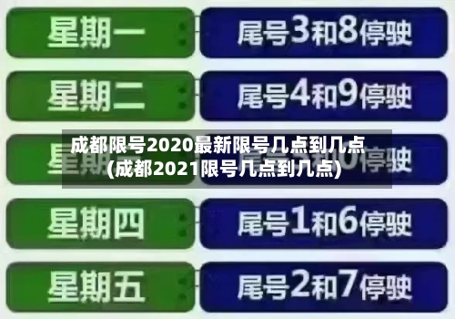 成都限号2020最新限号几点到几点(成都2021限号几点到几点)-第2张图片