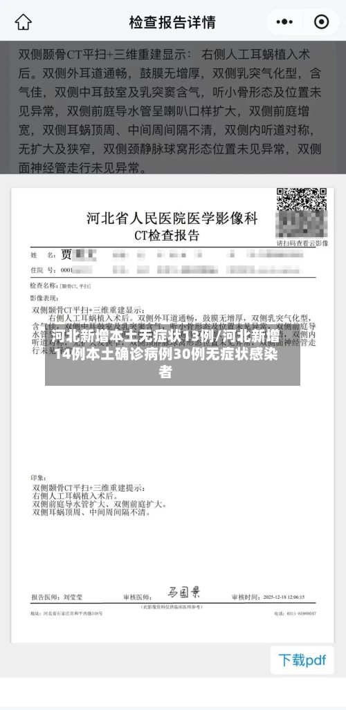河北新增本土无症状13例/河北新增14例本土确诊病例30例无症状感染者-第2张图片