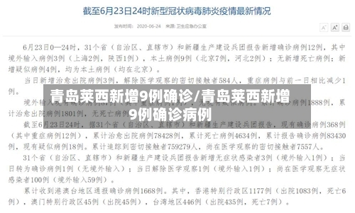青岛莱西新增9例确诊/青岛莱西新增9例确诊病例-第2张图片