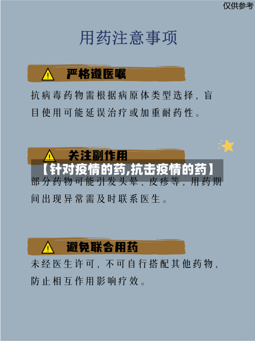 【针对疫情的药,抗击疫情的药】-第2张图片