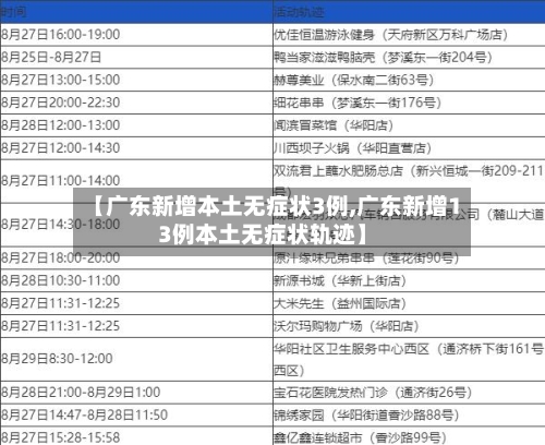 【广东新增本土无症状3例,广东新增13例本土无症状轨迹】-第2张图片