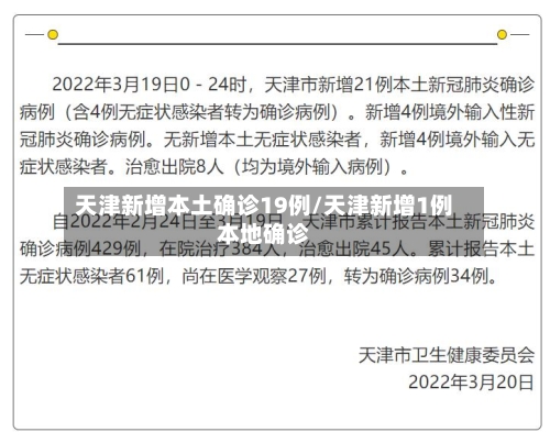天津新增本土确诊19例/天津新增1例本地确诊-第2张图片