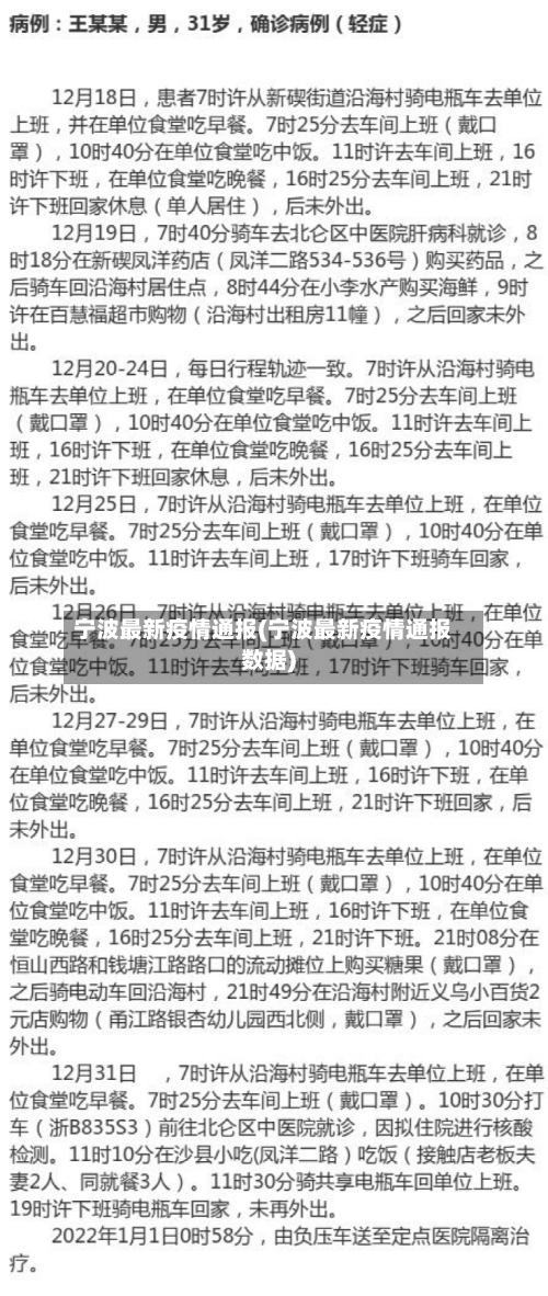 宁波最新疫情通报(宁波最新疫情通报数据)-第3张图片