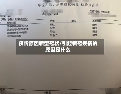 疫情原因新型冠状/引起新冠疫情的原因是什么-第2张图片