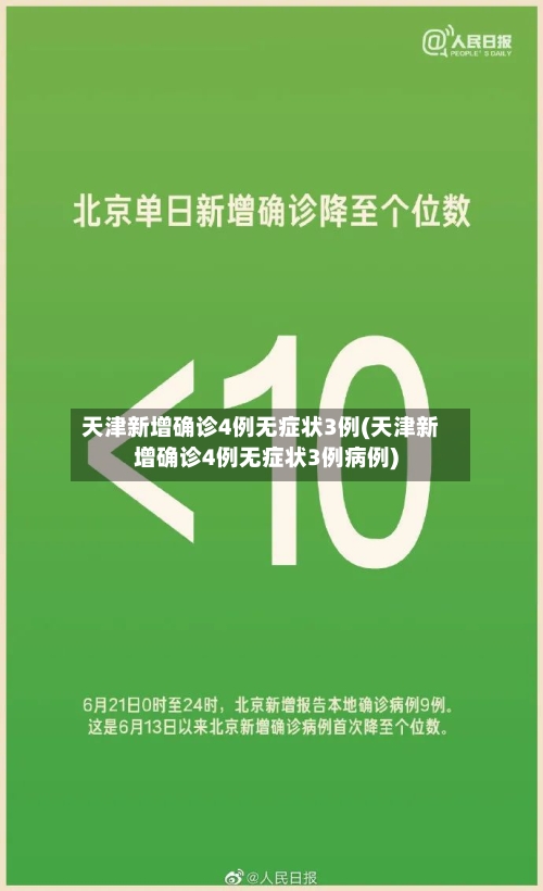 天津新增确诊4例无症状3例(天津新增确诊4例无症状3例病例)