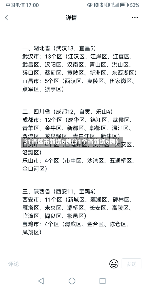 31省区市新增6例(31个省新增6例)