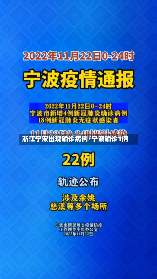 浙江宁波出现确诊病例/宁波确诊1例-第2张图片
