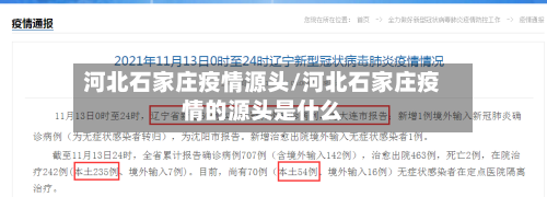 河北石家庄疫情源头/河北石家庄疫情的源头是什么-第2张图片