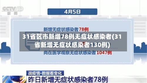 31省区市新增78例无症状感染者(31省新增无症状感染者130例)-第2张图片