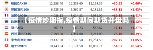 【疫情炒期指,疫情期间期货开盘吗】-第3张图片