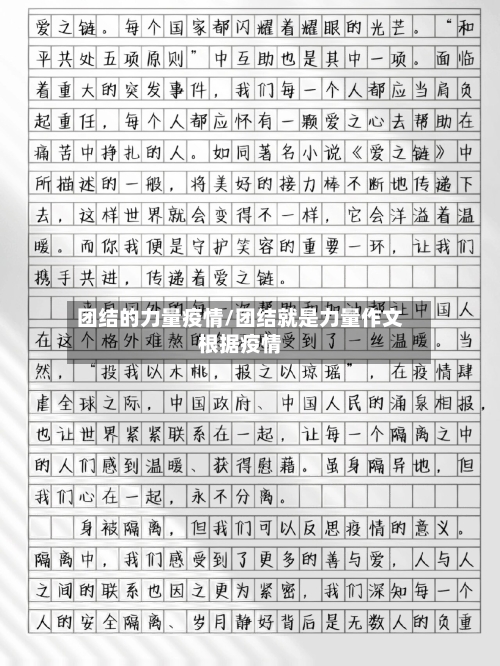 团结的力量疫情/团结就是力量作文根据疫情-第3张图片