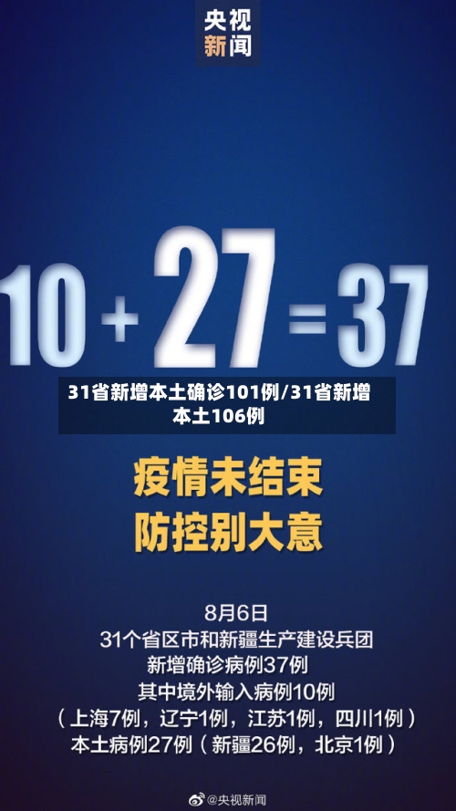 31省新增本土确诊101例/31省新增本土106例