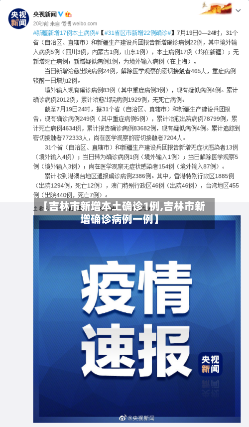 【吉林市新增本土确诊1例,吉林市新增确诊病例一例】-第2张图片