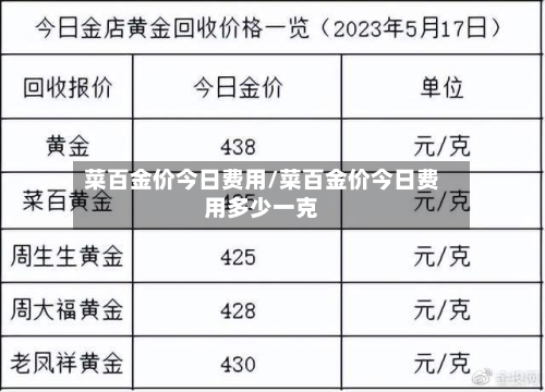 菜百金价今日费用/菜百金价今日费用多少一克-第3张图片